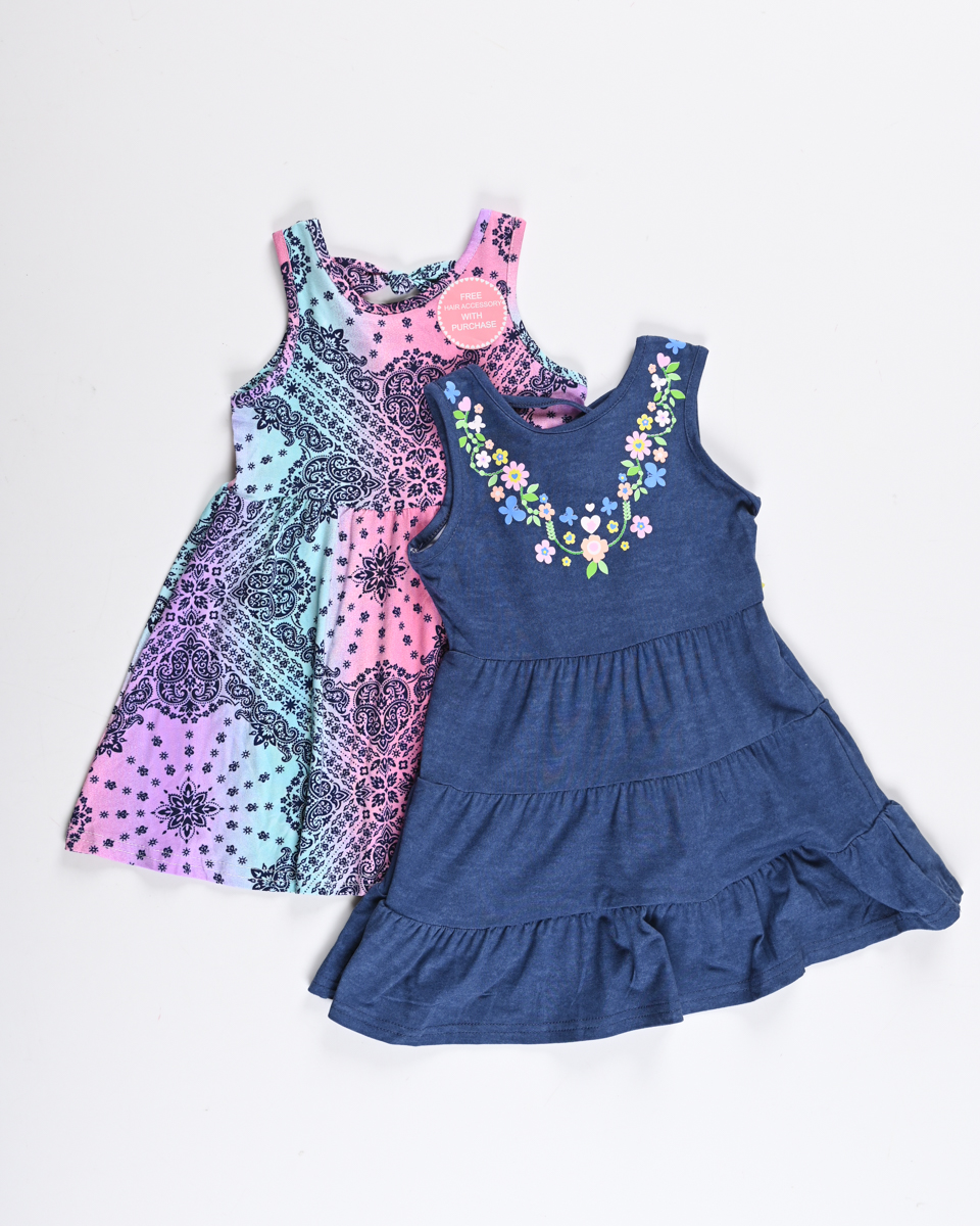 Micles Women's & Children's Clothing Girls 2 Pk Dresses With Free Hair  Accessory (Sizes 4-6x) New Holiday Collection Online