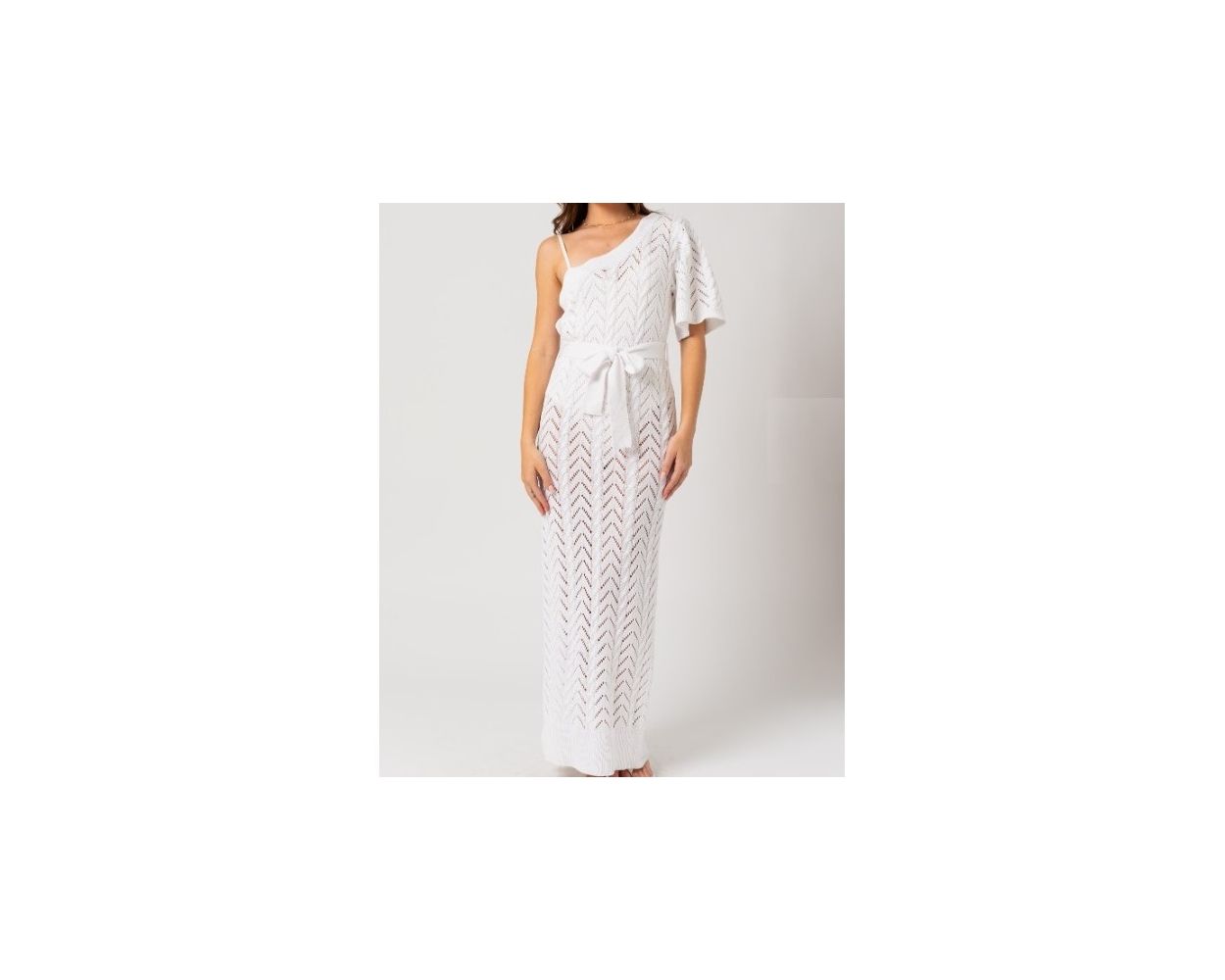 Micles Women's & Children's Clothing One Shoulder Open Knit