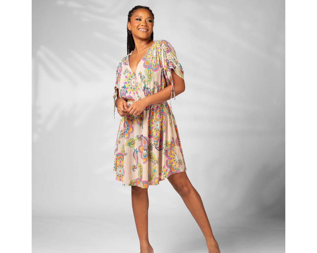 Micles Women s Children s Clothing Patterned Tunic Dress New Holiday Collection Online