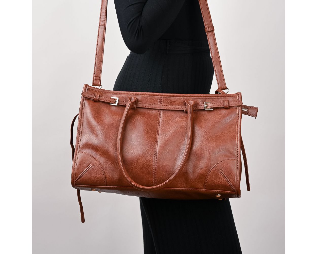Vegan leather satchel shop
